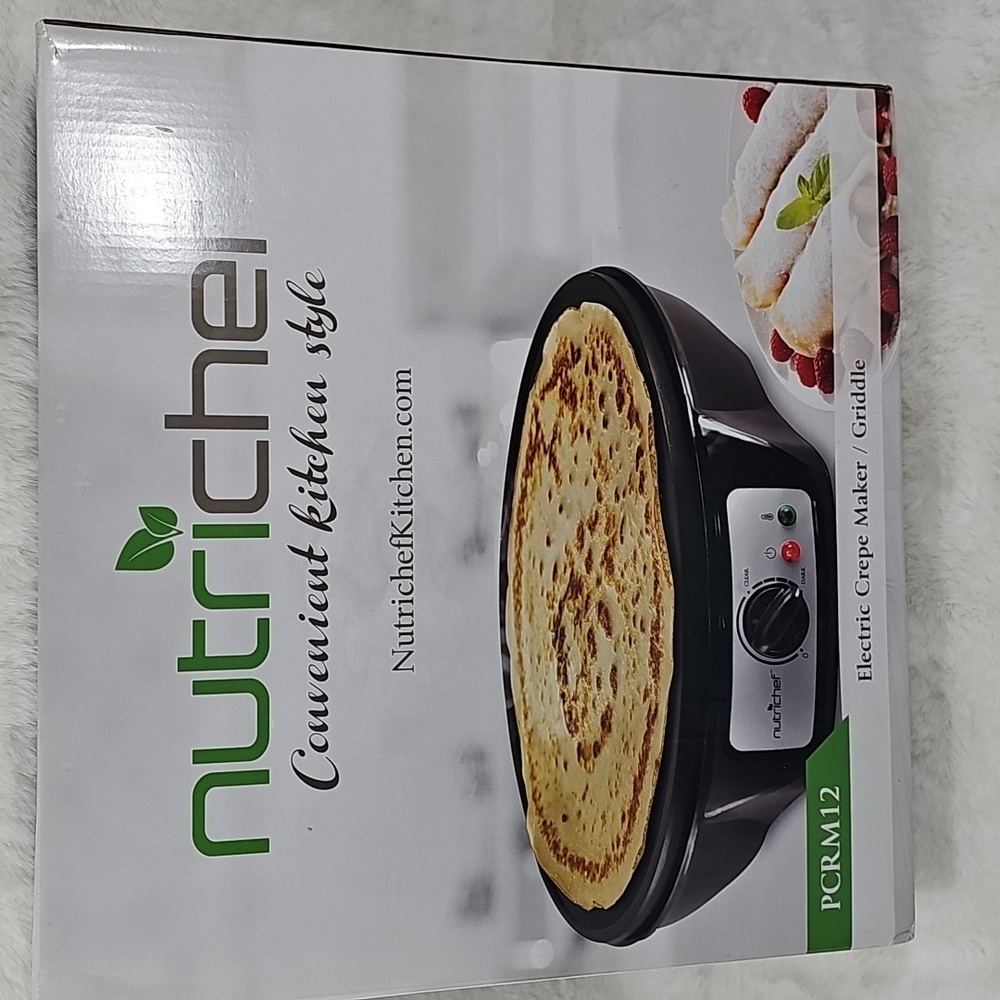 Nutrichef Electric Crepe Maker/Griddle PCRM12